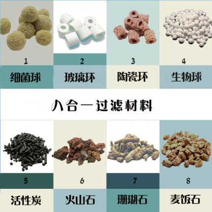 鱼缸过滤材料细菌屋陶瓷环水族箱净水滤材鱼池过滤器生物球细菌球