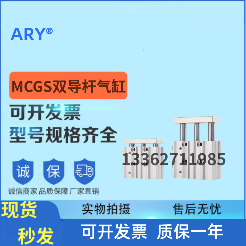 金器型MCGS-03-12/16/20/25/32/40X10/20/25/30/40/50/60/80气缸 - 实物图
