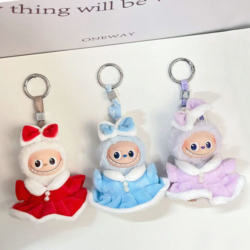 RMAX4代迷你Labubu挂件衣服珍珠圣诞裙心底密码拉布布10cm娃衣萌