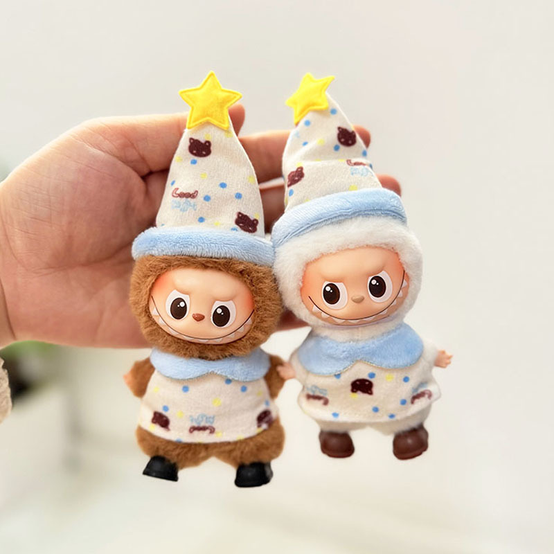 RMAX4代迷你Labubu娃衣宝宝困了套装生日礼物心底密码拉布布睡衣