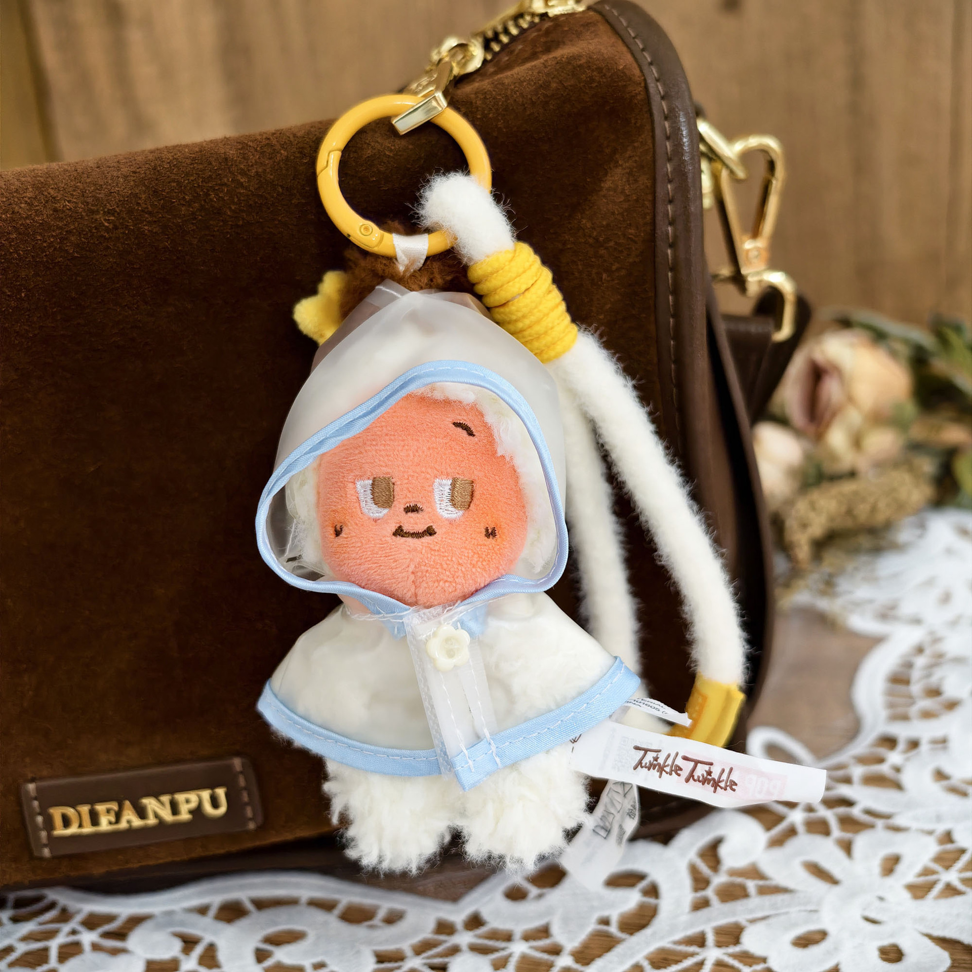 RMAX星星人mini挂件美味时刻现烤小饼干毛绒公仔衣服透明磨砂雨披
