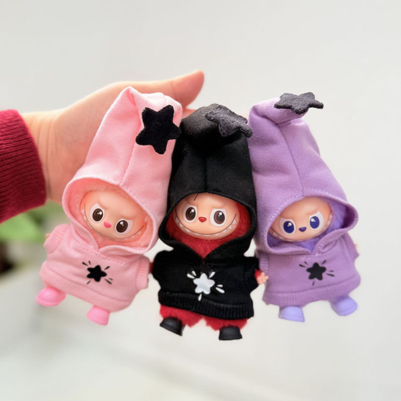 RMAX迷你拉布布4.0娃衣心底密码搪胶盲盒挂件10cm星星连帽卫衣萌