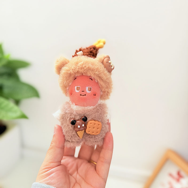RMAX迷你星星人小饼干系列娃衣10cm毛绒盲盒挂件衣服夹心饼熊萌