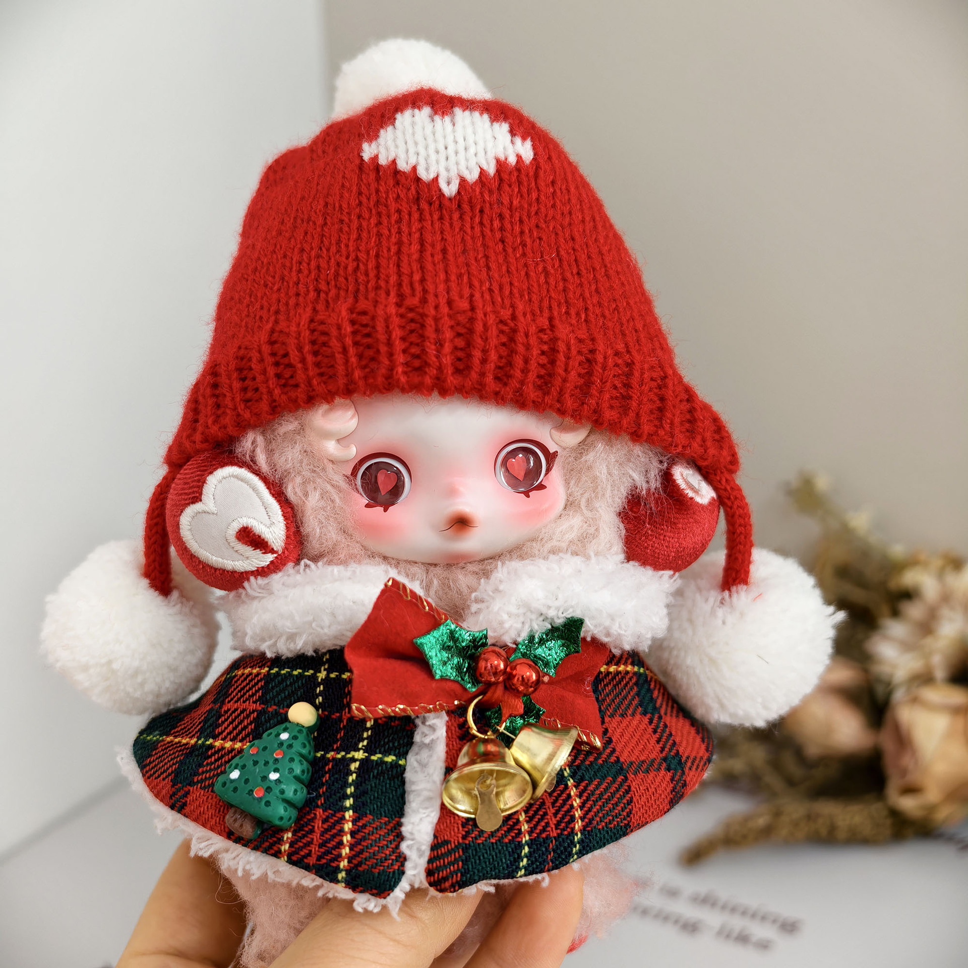 RMAX不眠剧场系列娃衣毛绒SP公仔着替新年圣诞铃铛披风爱心帽子