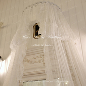 新款 LACESHABBY法式 复古白色铁艺公主床幔架蚊帐架试衣间窗帘架