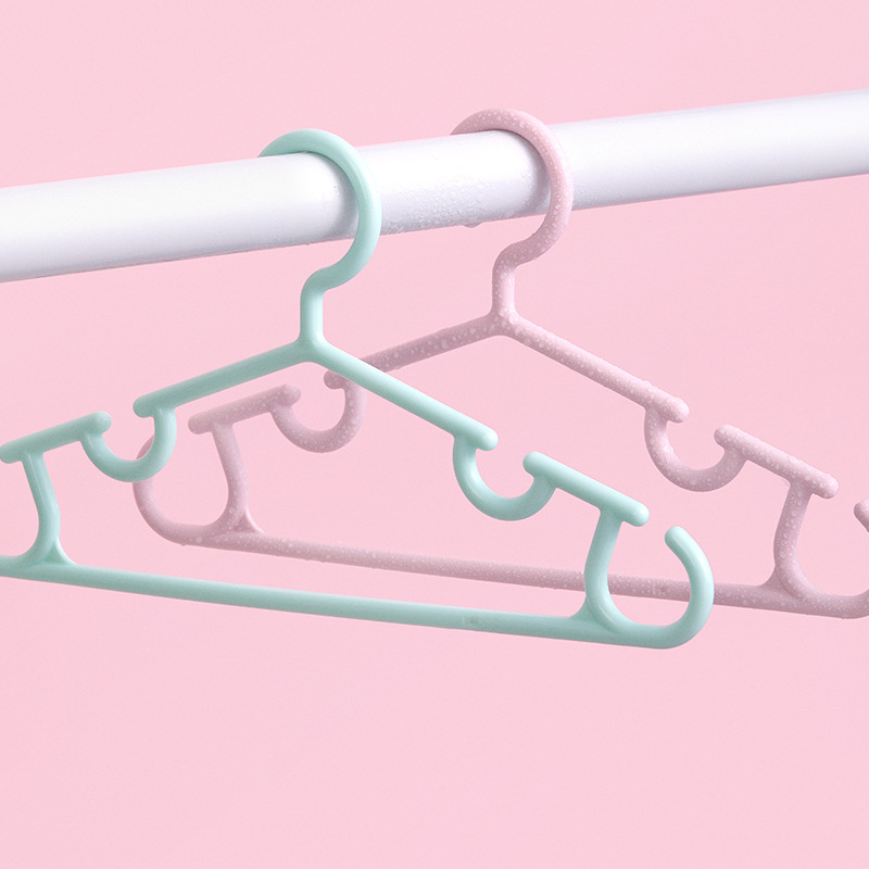 茶花儿童衣架防滑家用塑料多功能宝宝专用婴童衣架童装店批发