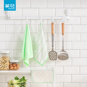 茶花洗碗布4片百洁布吸水加厚厨房抹布擦桌布洗碗巾