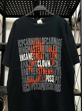 Insane Clown Posse说唱金属乐队美式vintage小众潮牌纯棉T恤男女