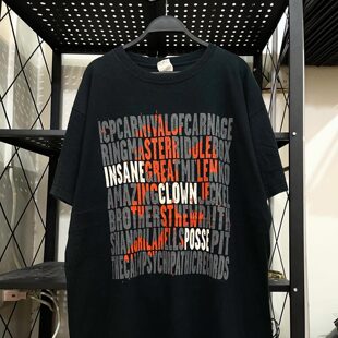 Insane Clown Posse说唱金属乐队美式vintage小众潮牌纯棉T恤男女