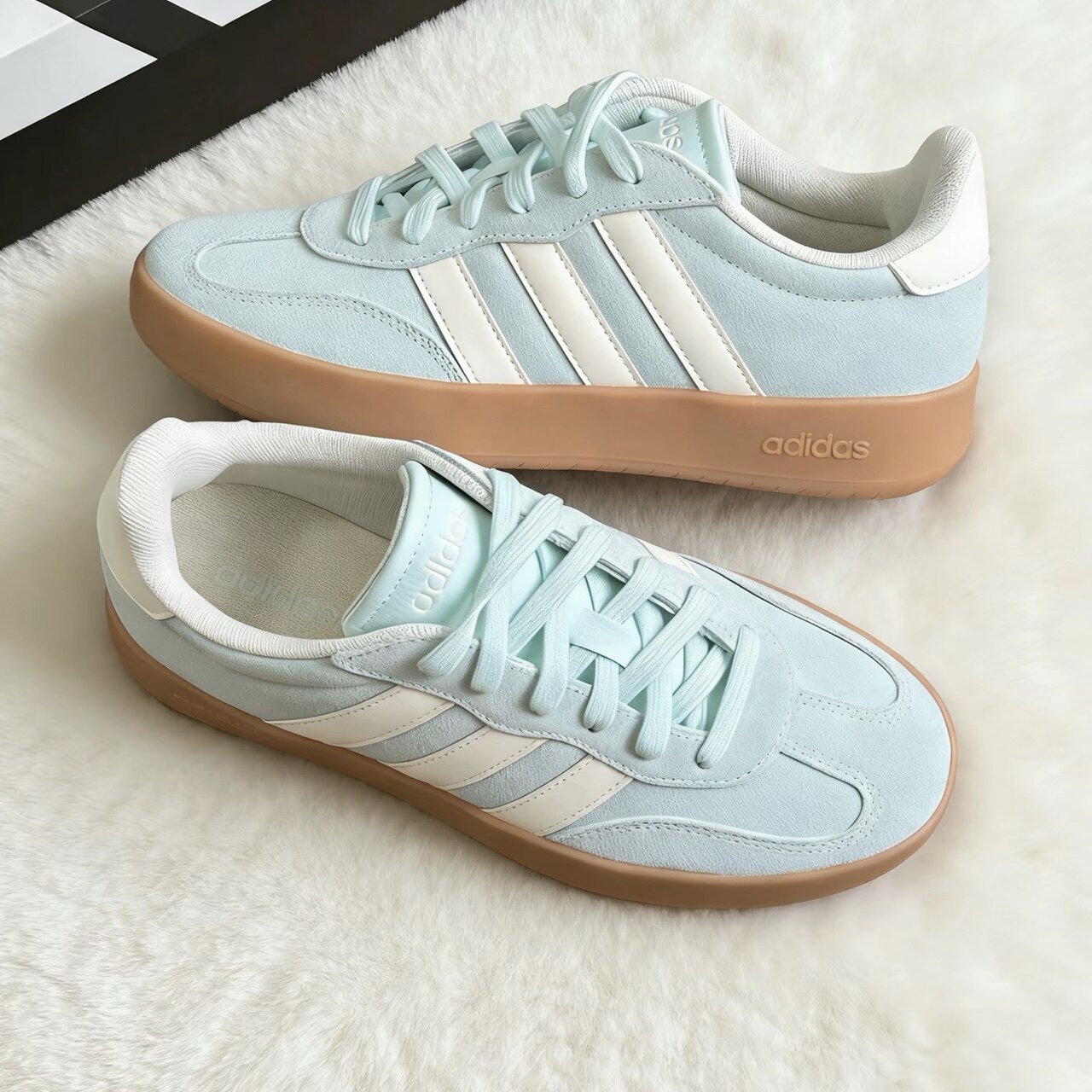 Adidas/阿迪达斯 BARREDA 男女低帮百搭增高休闲板鞋德训鞋JQ4238