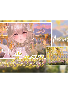 NO.32【光霭幻羽】虚拟主播直播场景素材包｜VTS/Shoost滤镜预设
