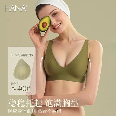 果冻条内衣女软支撑光面无痕小胸聚拢提拉文胸透气舒适无钢圈胸罩