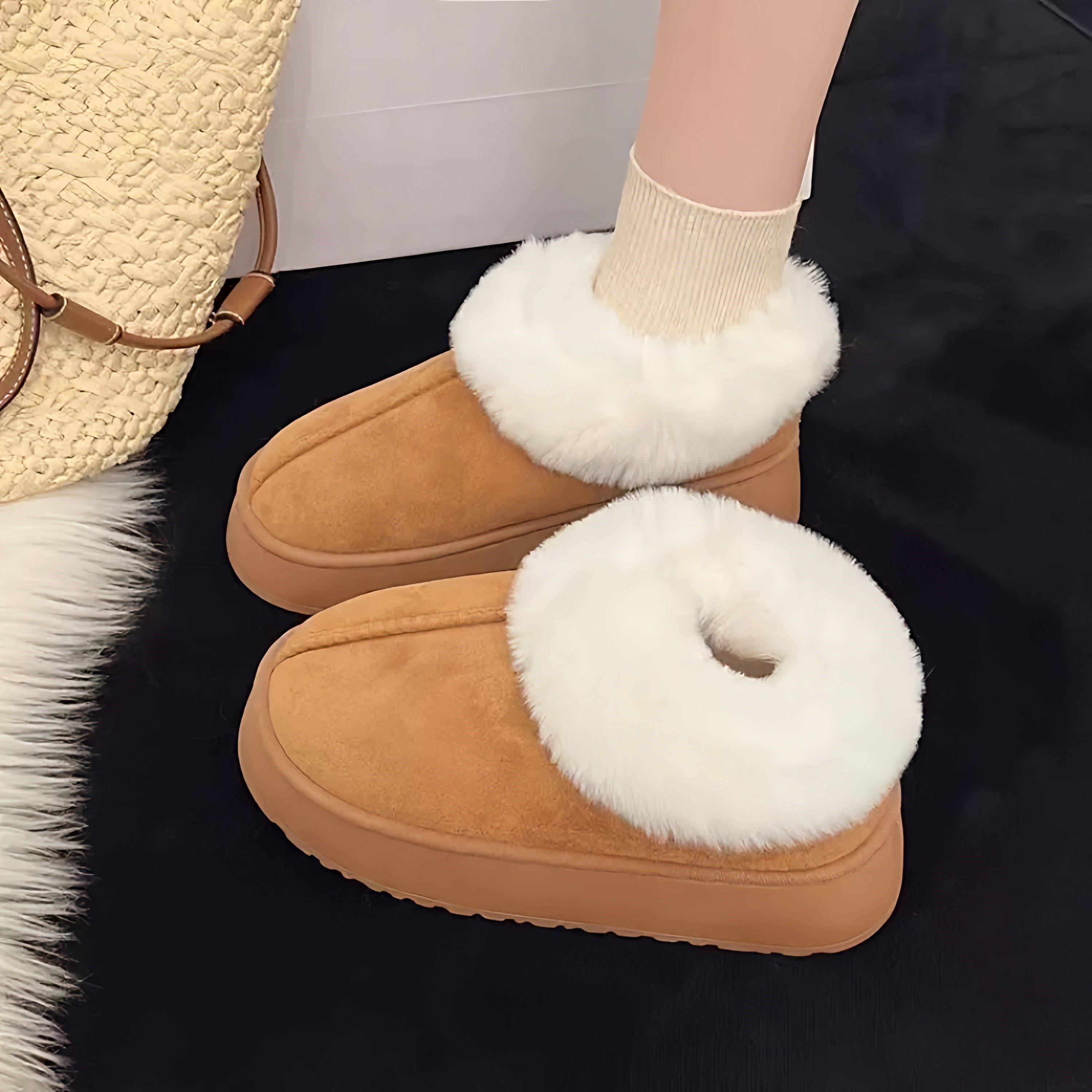 2025新款网红围脖毛毛女士加绒加