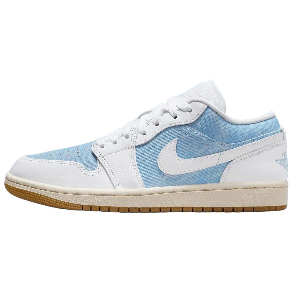 Jordan Air Jordan 1 舒适经典复古简约低帮篮球鞋 女款 蓝白色