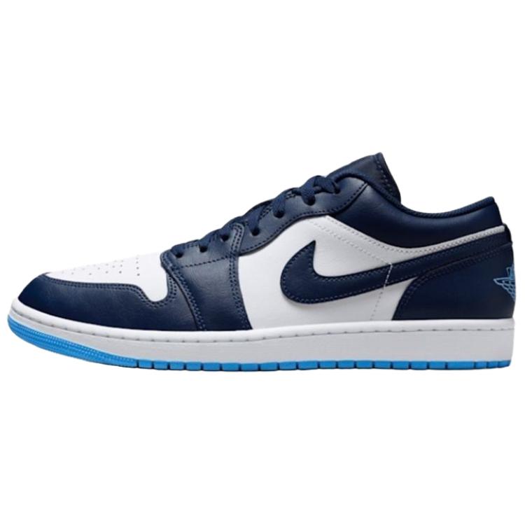 Jordan Air Jordan 1 舒适经典复古简约篮球鞋 男款 蓝白防滑耐磨