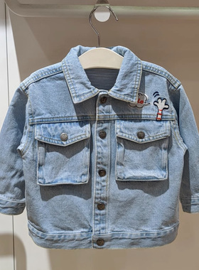 韩版阿路小雨伞秋款儿童休闲牛仔外套翻领长袖MS390101