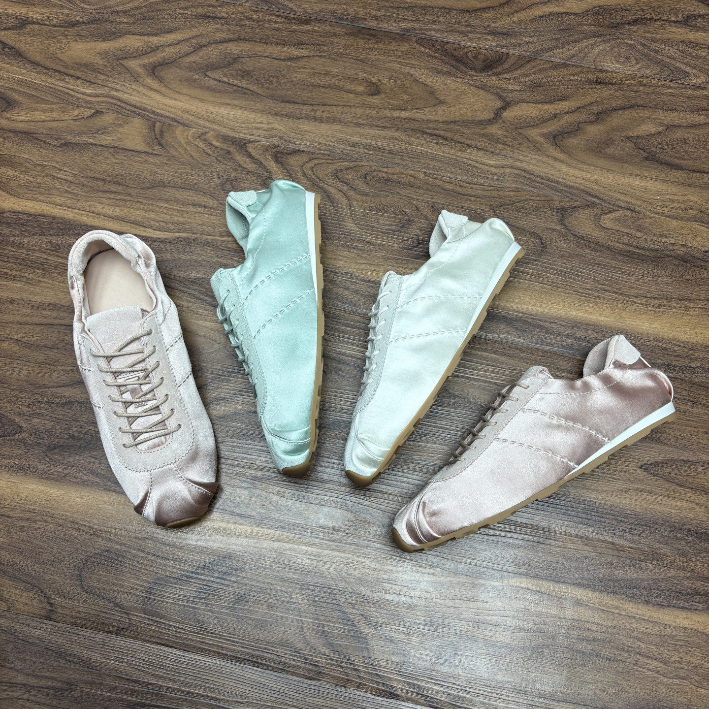 外贸真丝缎面德训鞋女休闲系带运动鞋软底轻便芭蕾舞鞋透气阿甘鞋,女鞋,德训鞋,淘宝优惠券,粉丝福利购,淘宝优惠卷