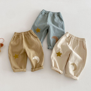 2026新款 长裤 春秋季 儿童春装 子 男童女童洋气印花梭织裤 宝宝休闲裤