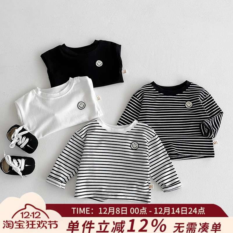 儿童条纹打底衫长袖上衣