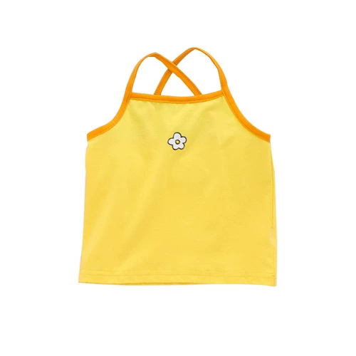 Летняя тонкая хлопковая майка, мультяшная детская базовая футболка для девочек для новорожденных, эффект подтяжки