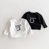 T恤男女童上衣婴儿纯棉衣服 春秋宝宝卡通可爱长袖 儿童打底衫 秋装