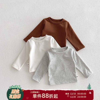 加厚保暖宝宝纯棉打底衫长袖上衣