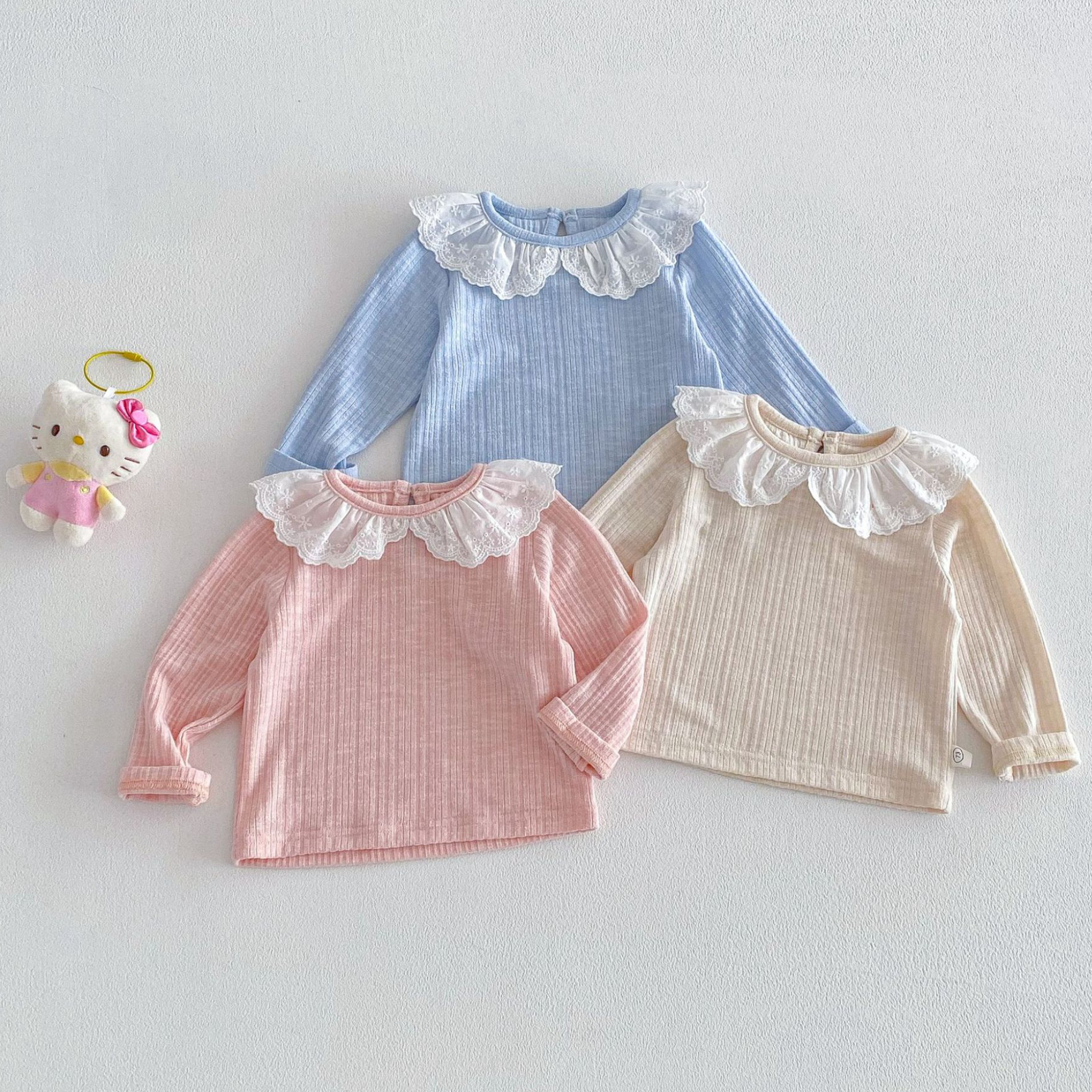 女童T恤春季春秋装韩版宝宝洋气花边领打底衫儿童休闲百搭上衣潮,童装/婴儿装/亲子装,T恤,淘宝优惠券,粉丝福利购,淘宝优惠卷