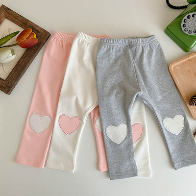 韩版大pp裤爱心贴布柔软亲肤