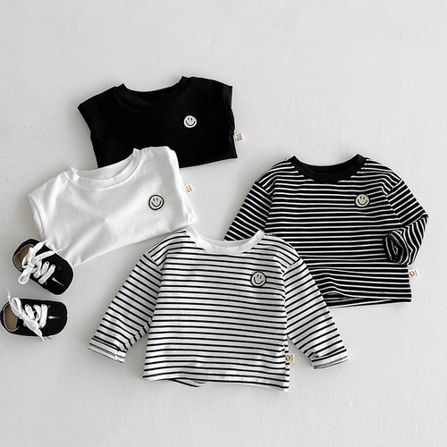 儿童条纹打底衫长袖上衣