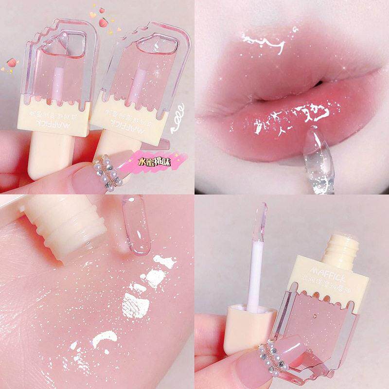 高颜值雪糕滋润保湿润唇油唇蜜补水保湿精华油女防干裂口红打底膏