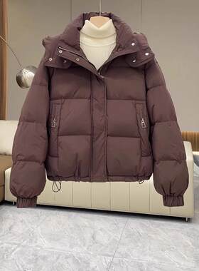 棉袄女款大码连帽棉衣女士2026冬季短款羽绒棉服小个子外套百搭潮