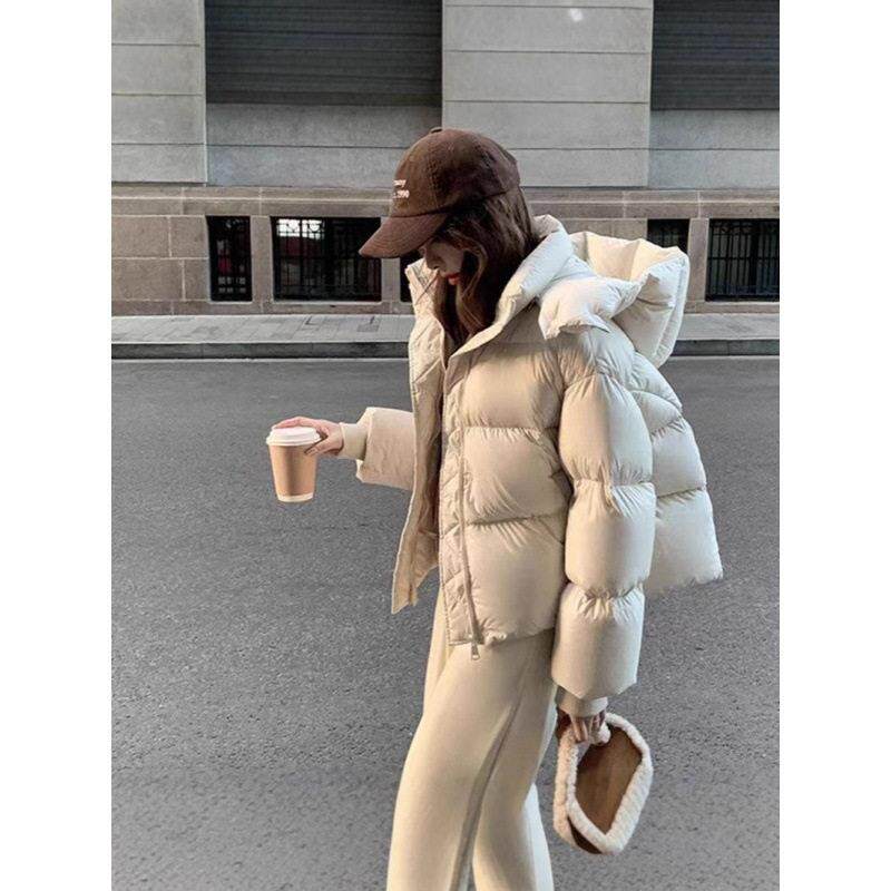短款羽绒棉服2026新款小个子冬季外套连帽棉衣加厚面包棉袄