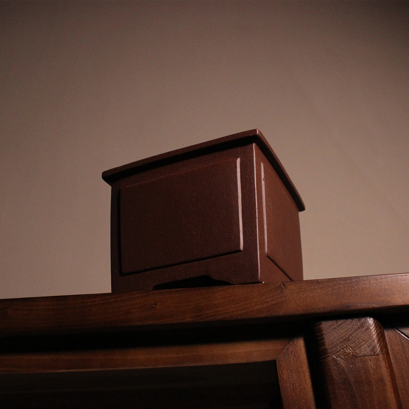 宜兴精品四方紫砂一颗印盆景盆 深悬崖绿植盆栽盆景桌面盆手工盆