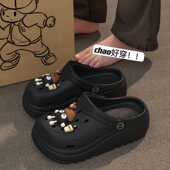 外穿家居室内可爱柔软网红洞洞鞋 防水防滑洞洞鞋 女生 四季 2025新款