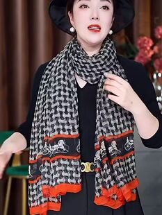 2025秋冬新款优柔纱130X180cm丝巾沙滩巾长款丝巾百搭披肩围巾女