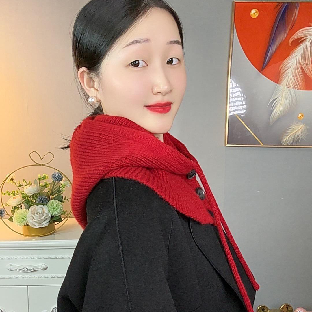 2025秋冬新款针织毛线帽带纽扣加厚保暖一体围脖护耳帽风雪包头帽,服饰配件/皮带/帽子/围巾,帽子,淘宝优惠券,粉丝福利购,淘宝优惠卷