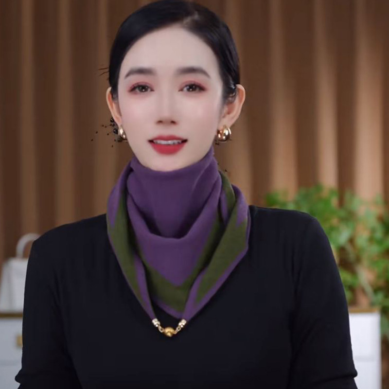 2025秋冬新款双面多功能磁扣围巾女针织领巾三角巾护颈椎保暖围脖,服饰配件/皮带/帽子/围巾,围巾/丝巾/披肩,淘宝优惠券,粉丝福利购,淘宝优惠卷