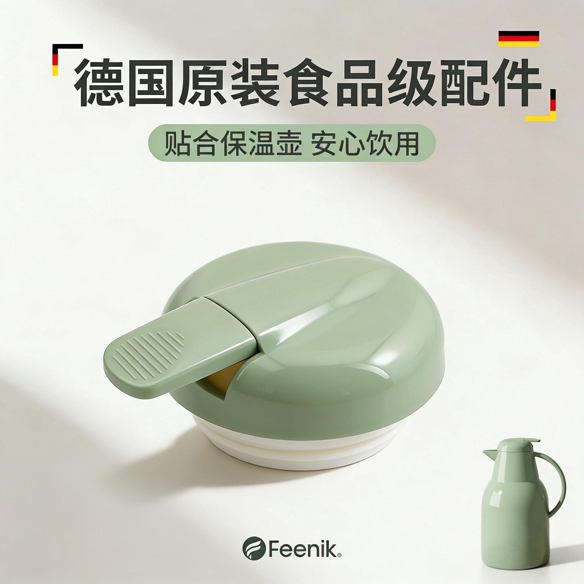 德国FEENIK配件盖子孕妇儿童专用食品级热水瓶保温壶暖壶盖子配件