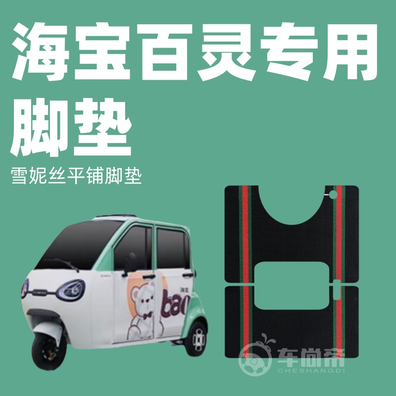 【海宝百灵PRO脚垫】专用雪妮丝脚垫电动三轮车篷车丝圈脚踏垫