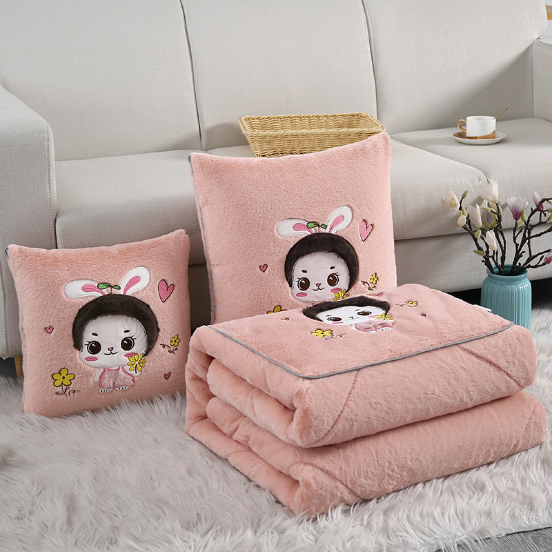 汽车抱枕被子两用车用2025新款秋冬季加厚车载午睡枕头毯子二合一