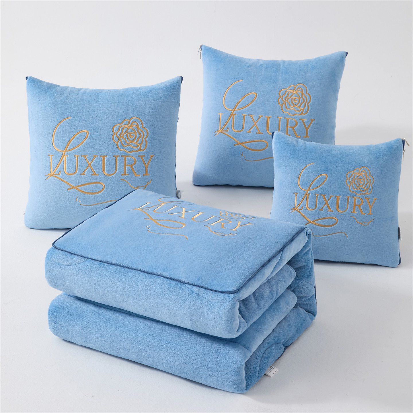 秋冬加厚午睡抱枕被子两用2026新款汽车办公室午睡枕头毯子二合一