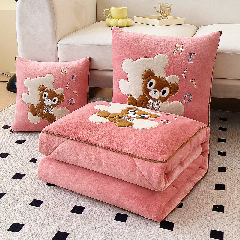 汽车抱枕车用被子两用2026新款加厚卡通办公室午睡枕头毯子二合一