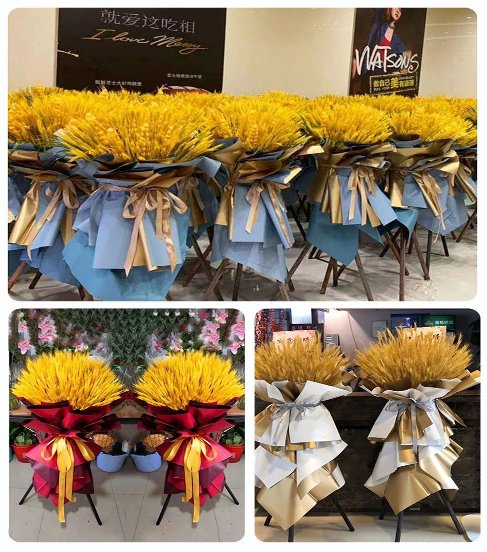 天然麦穗干花麦穗花篮黄金大麦开业花束田园客厅装饰大小麦子摆件