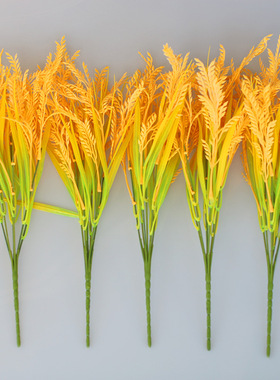 假水稻仿真麦穗稻谷稻穗塑料干花水草小把束拍摄道具商场摆设花艺