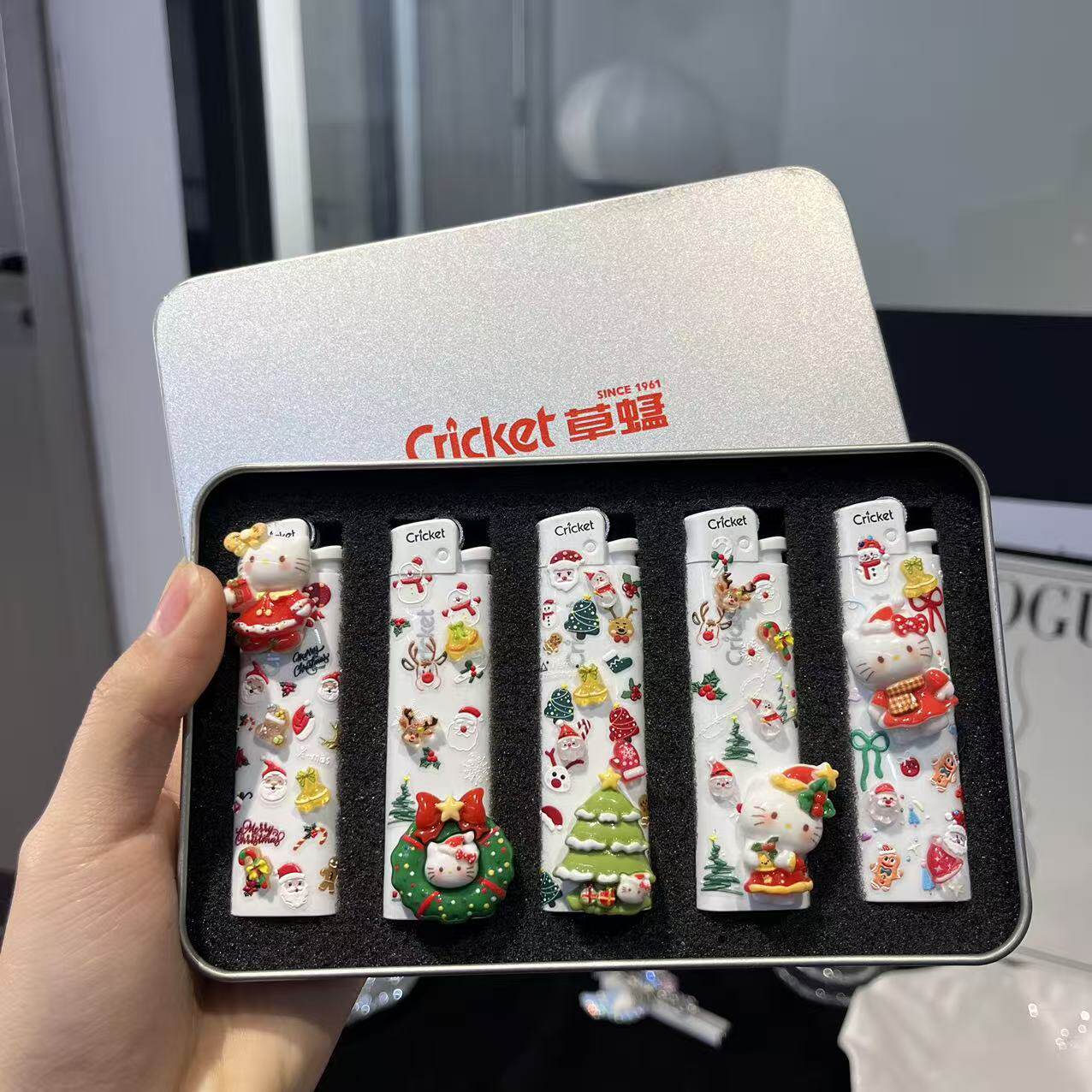 创意草蜢公仔贴纸打火机礼盒送男女朋友生日礼物一次性打火机送友