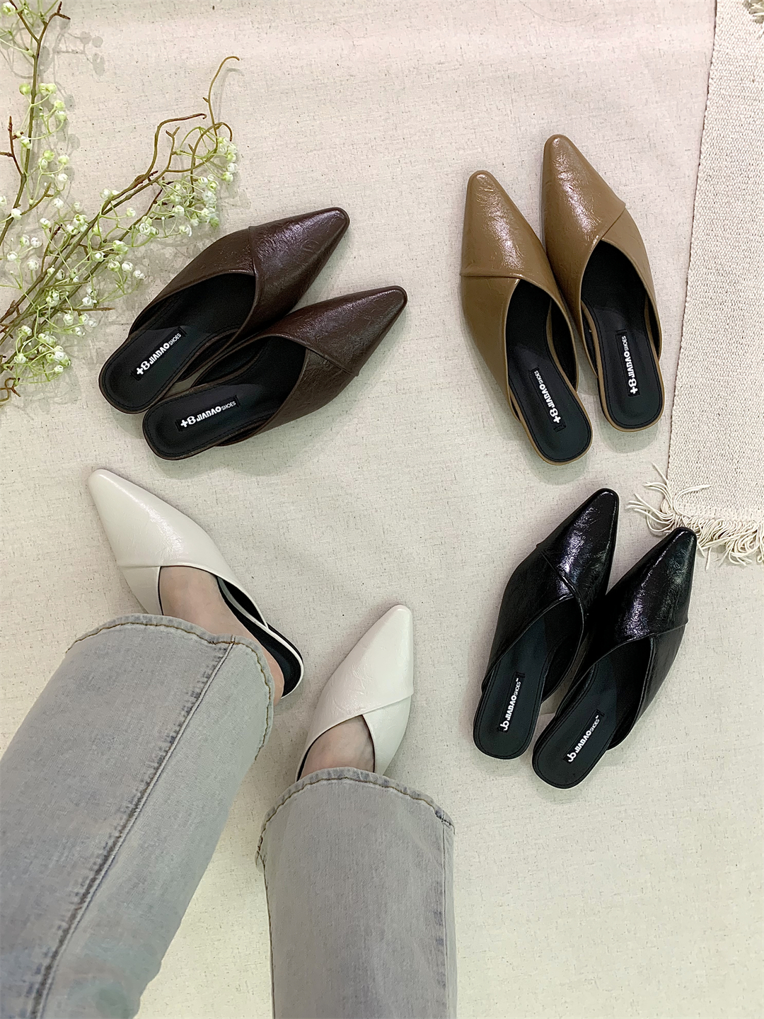 复古小众气质玛丽珍半托单鞋仙女鞋子2025春夏季配裙子包头半拖鞋