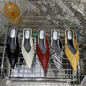 小众包头半拖鞋 尖头平底低跟网红凉拖懒人穆勒 女夏外穿2026春新款