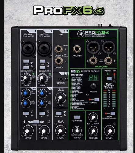 RunningMan ProFX6v3调音台小黑盒转换器舒尔58a话筒套装