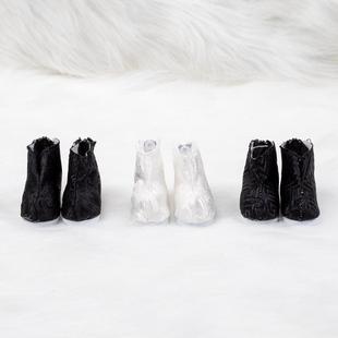 20cm娃用鞋子古风汉服靴子棉花娃娃复古中国风古装回纹龙纹靴现货