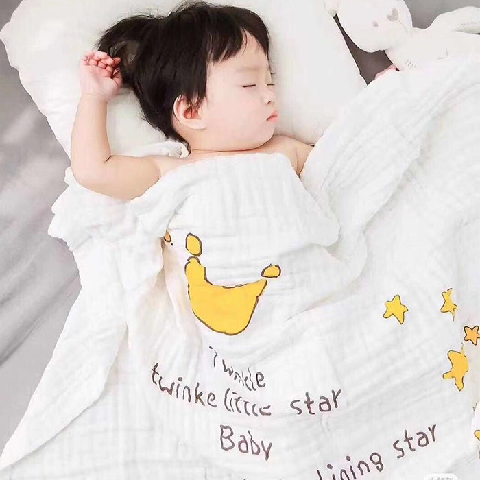 婴幼儿童宝宝纯棉纱布盖毯抱毯浴巾幼儿园午睡毯子被子春夏加大薄图片